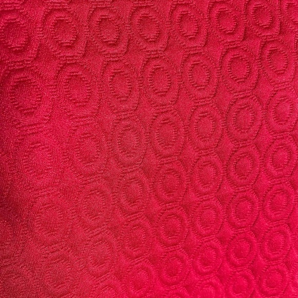 Cappagallo Shift Dress Quilt Look Fire Red Size 8 - Picture 3 of 8